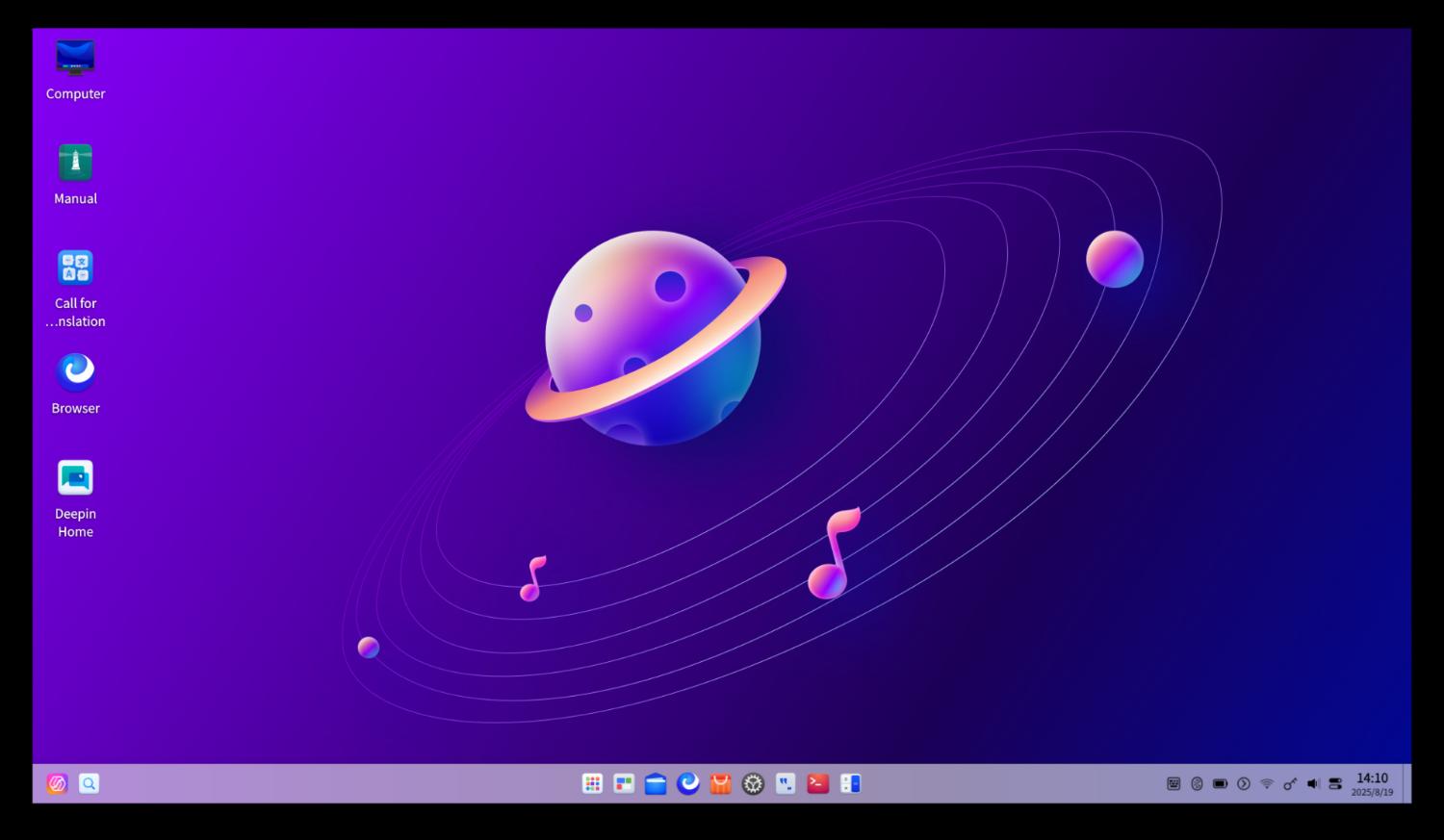 Indus OS Desktop – Space Theme